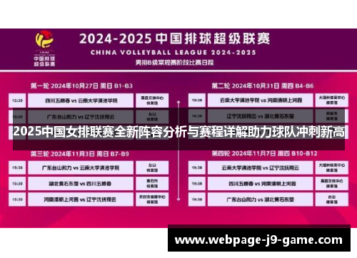 2025中国女排联赛全新阵容分析与赛程详解助力球队冲刺新高